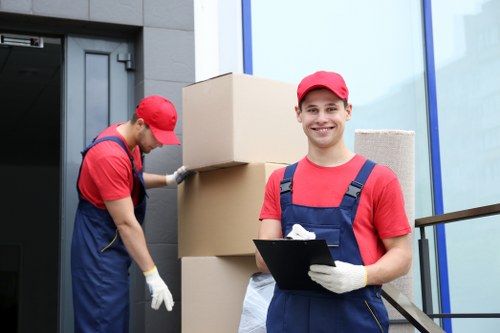 Household items and furniture prepared for removals in London