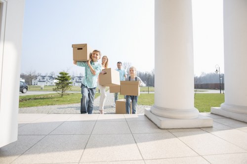 Office removals team planning a London workplace move