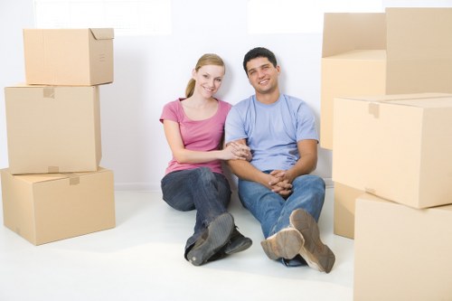 Removal team helping with a house move in London