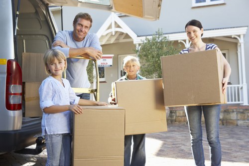Customer confirming booking details for a professional moving company