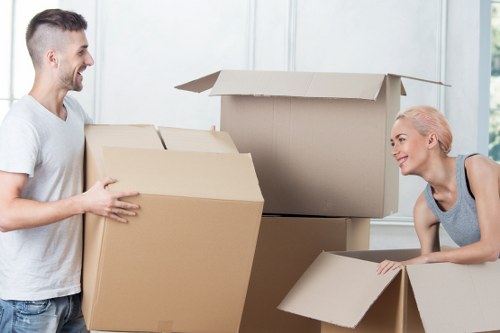 Removal van ready for a flat move in London