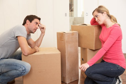 Office relocation items packed for a commercial move in London